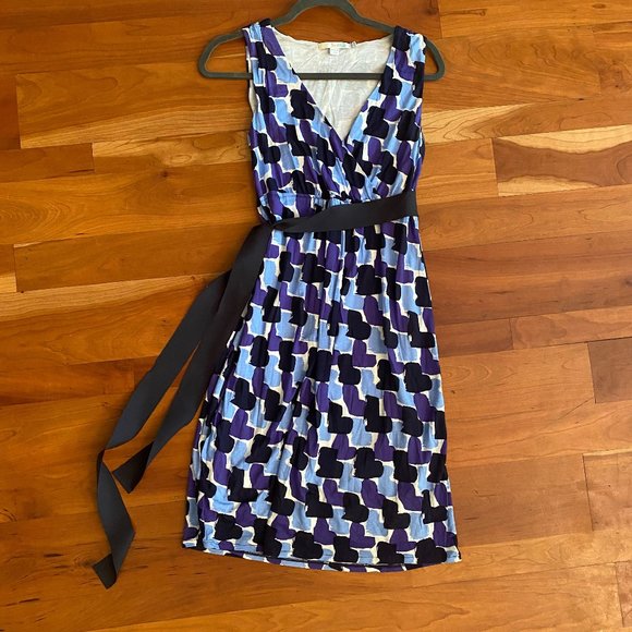 Boden Womens Knit Faux-Wrap Dress with Grogain Ribbon Belt; Size 6 (US), NWOT - Picture 2 of 6